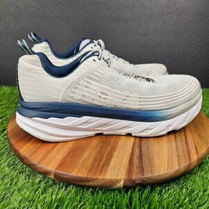 Hoka One One Bondi 6 Shoes Womens Size 9.5 Gray Running Sneakers 1019270 LRNC